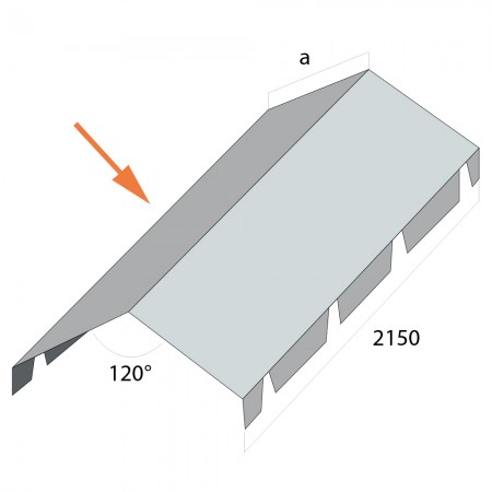 Faitière double crantée
