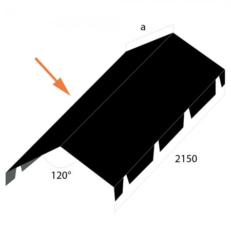 Faitière double crantée - Grise